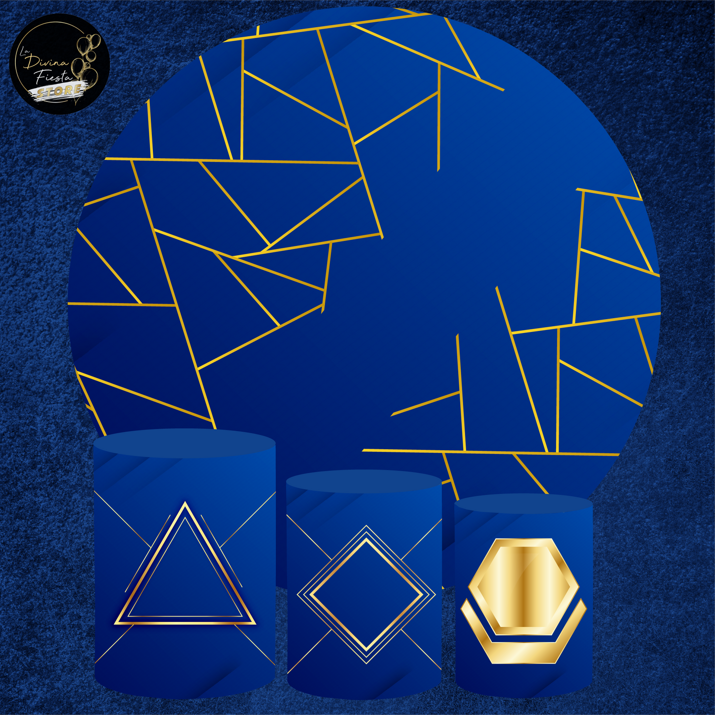 Set Azul Dorado