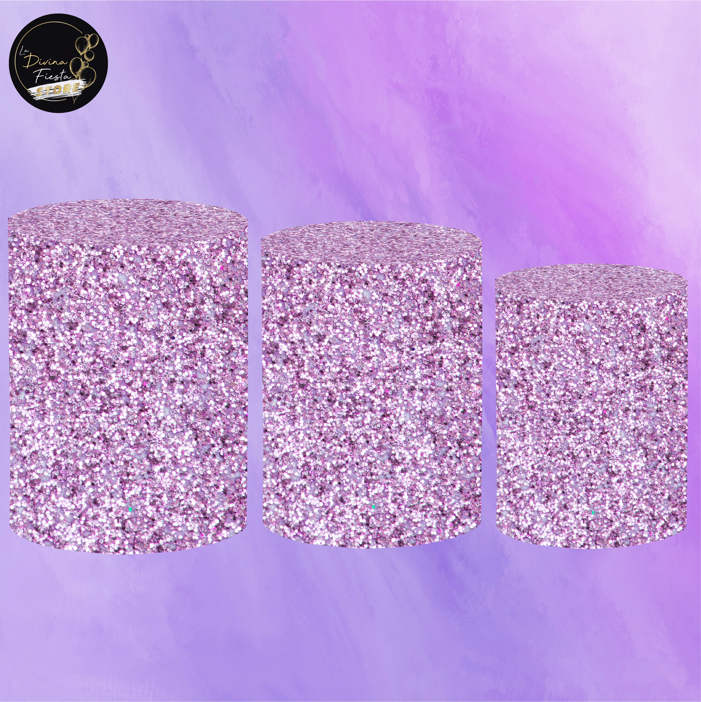 Set Glitter Morado