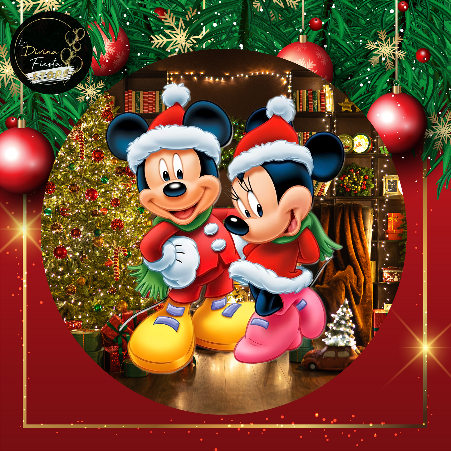 Aro Mickey & Minnie Navidad