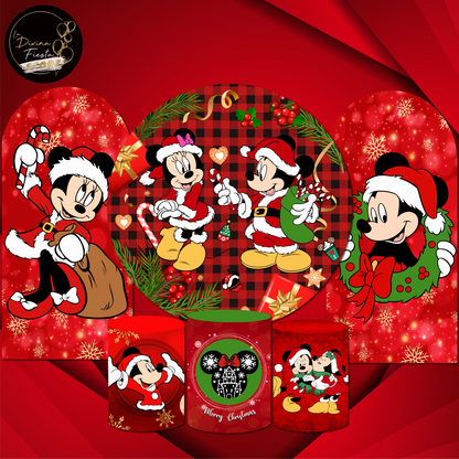 Set Mickey & Minnie Navidad V1