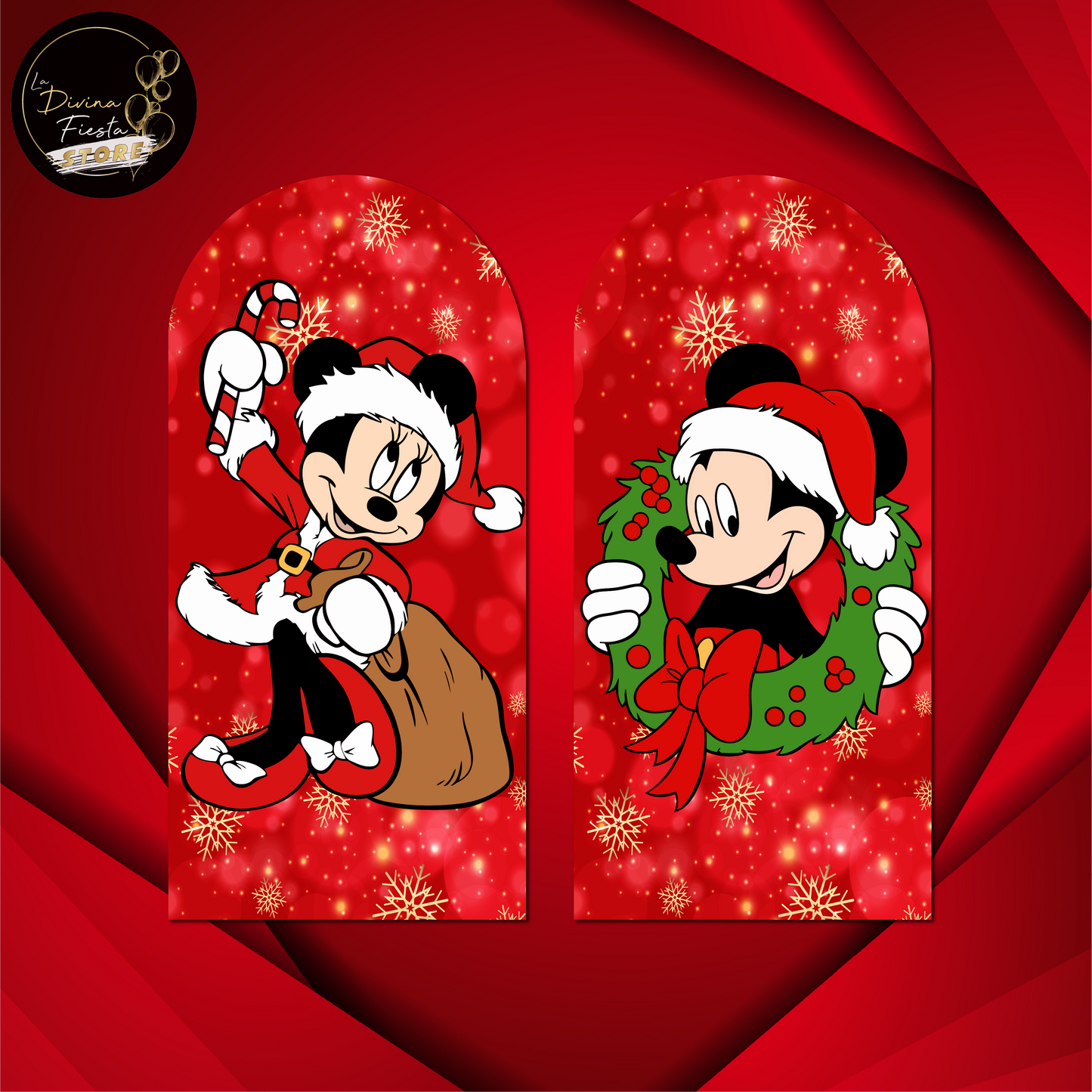 Set Mickey & Minnie Navidad V1