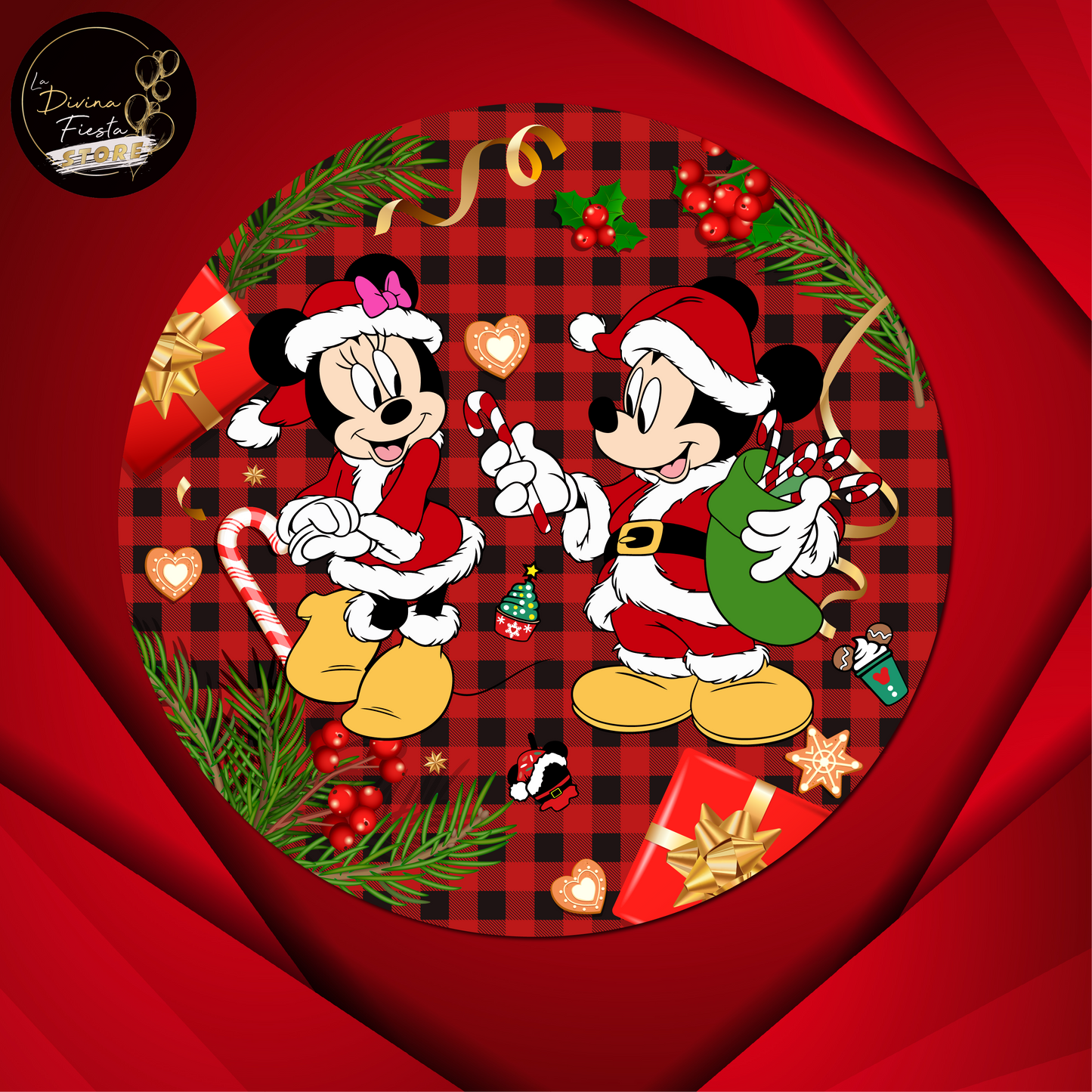 Set Mickey & Minnie Navidad V1