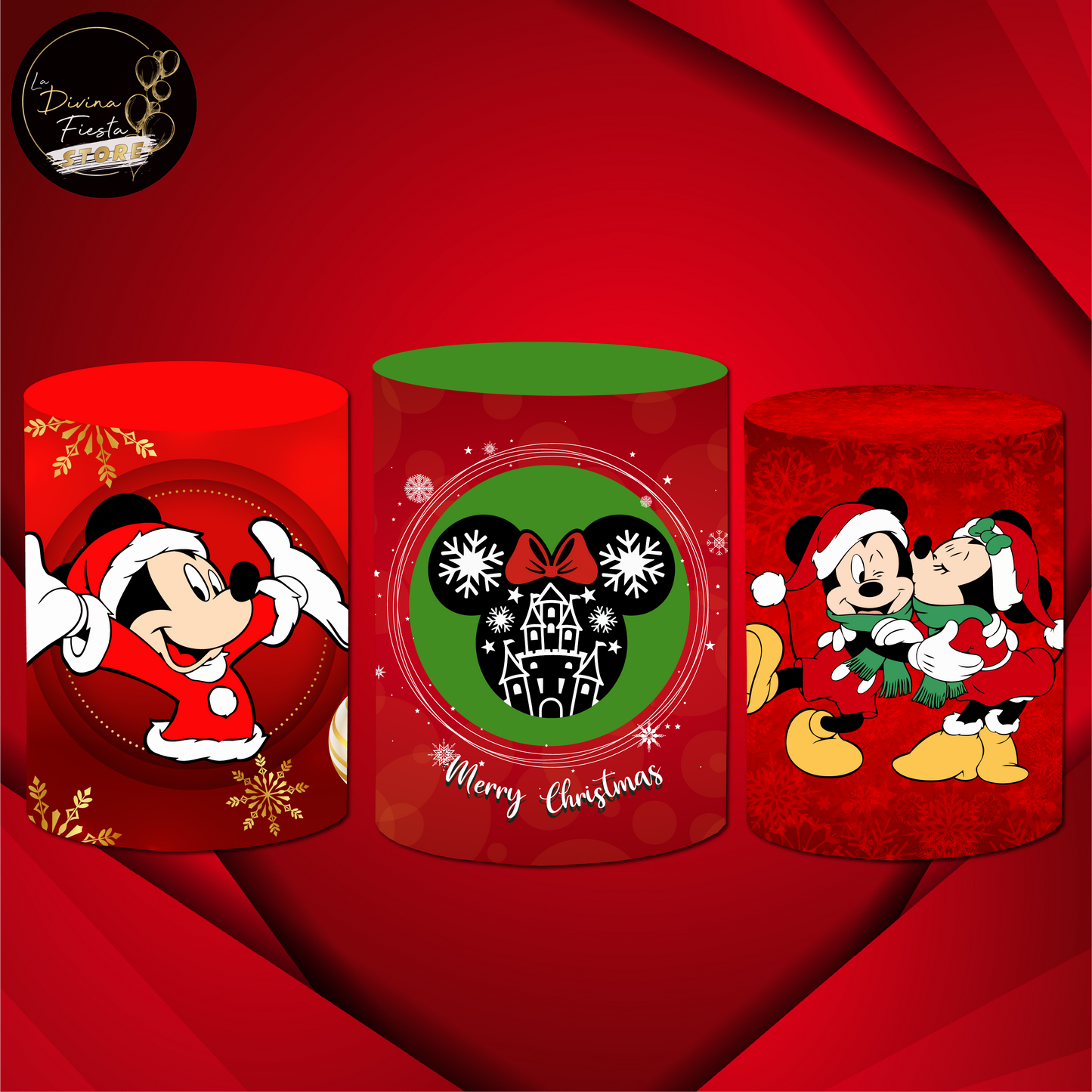 Set Mickey & Minnie Navidad V1